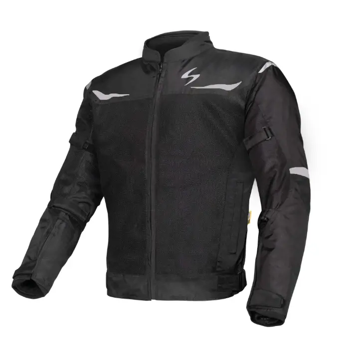 Scala Blaze Riding Jacket - Black And White
