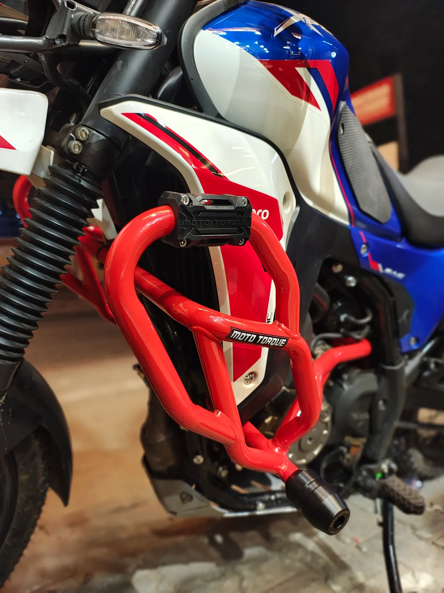 MOTO TORQUE CRASH GUARD MAX PRO FOR XPULSE 210 (RED)