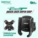 Simtac super grip quick lock Phone holder with vibration damper