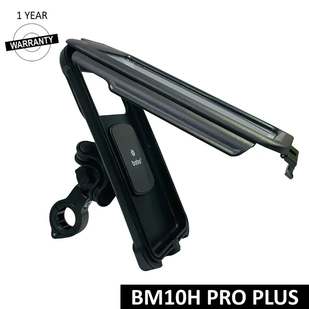 BOBO BM10H PRO PLUS Fully Waterproof Bike / Cycle Phone Holder with PRO PLUS Vibration Damper (Handlebar Attachment)