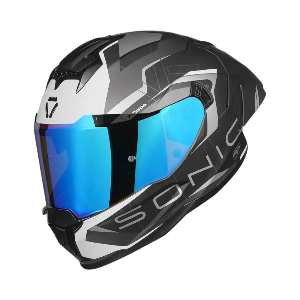Korda Sonic GP Roadlion Helmet (Matt Black Grey)