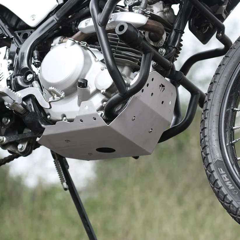 MOTO TORQUE ALUMINIUM SUMP GUARD WITH MT BLACK CRASH GUARD FOR KAWASAKI KLX
