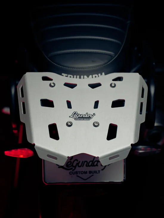 Legundary Customs Triumph speed 400 Atlas Luggage Carrier