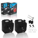 MOTO GENIUS Universal 5 Liter Fuel Jerry Can With Clamp and Cap For Motorcycle | Fuel Container Heavy Duty construction for Petrol/diesel/kerosene Storage