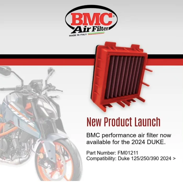 BMC High-Performance Air Filter for KTM Duke 390 Gen 3 (FM01211) – Direct Fit Replacement
